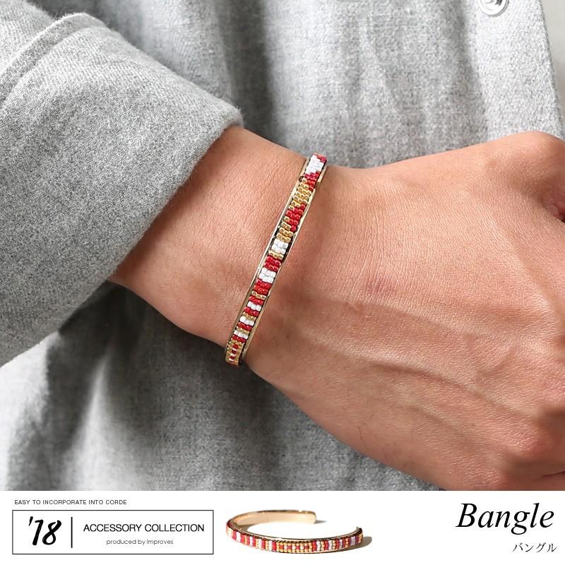 バングル ブレスレット アクセサリー メンズ ビーズ プレゼント | improves