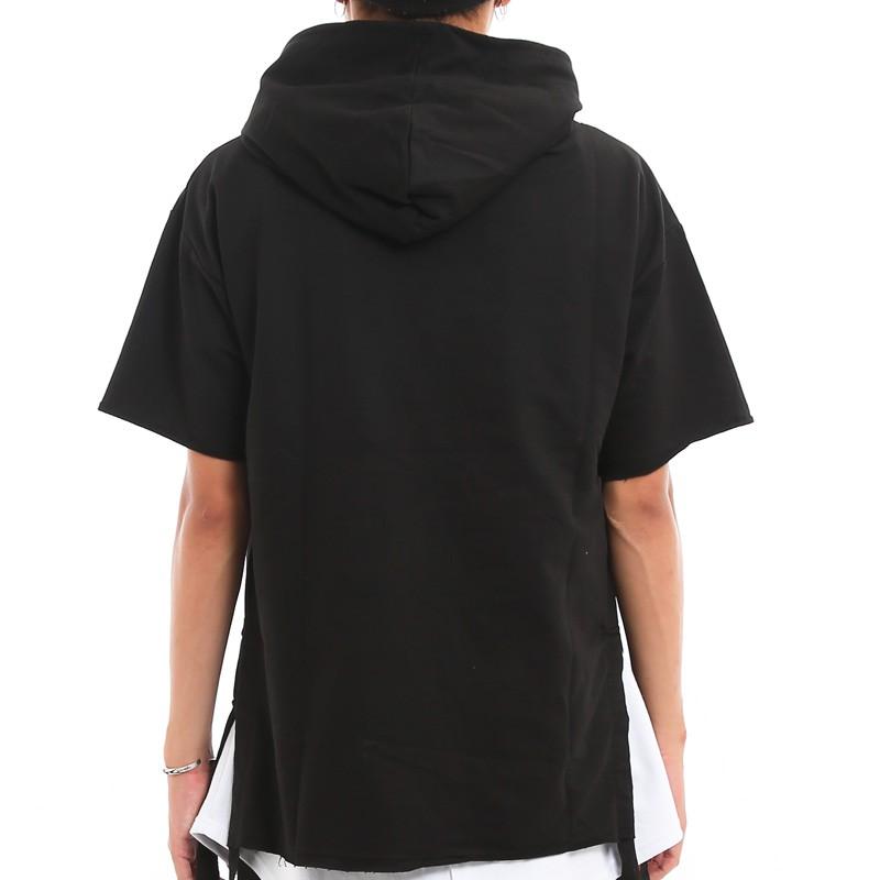 半袖 ジップ パーカー ビッグシルエット ドロップショルダー 韓国ファッション | improves | 05