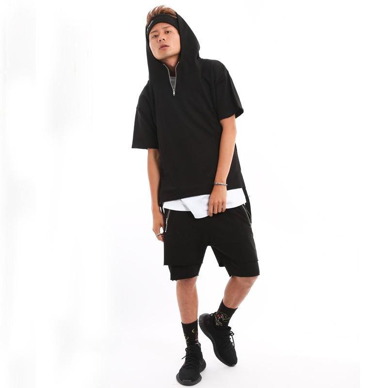 半袖 ジップ パーカー ビッグシルエット ドロップショルダー 韓国ファッション | improves | 09