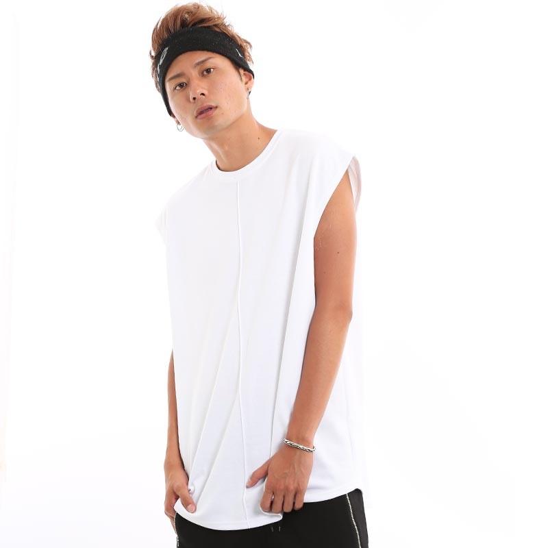 ビッグシルエット ノースリーブ カットソー 重ね着 モード 韓国ファッション | improves | 01