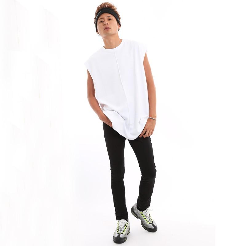 ビッグシルエット ノースリーブ カットソー 重ね着 モード 韓国ファッション | improves | 12