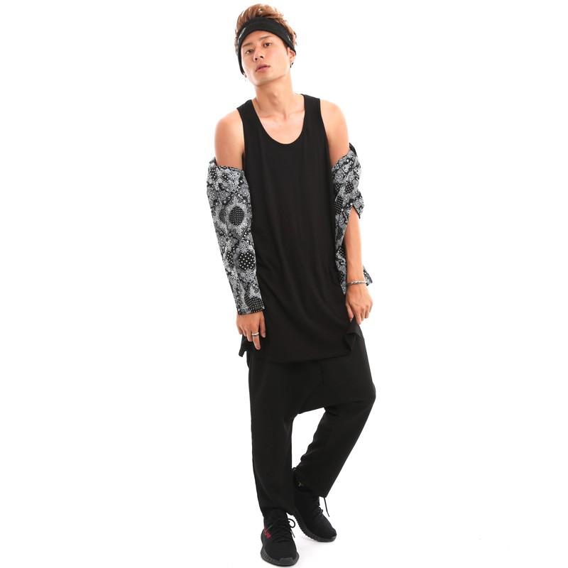 ビッグシルエット タンクトップ カットソー 重ね着 モード 韓国ファッション | improves | 11