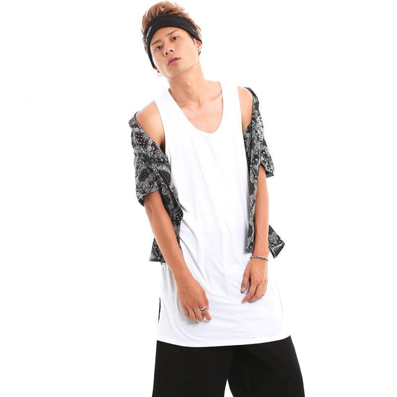 ビッグシルエット タンクトップ カットソー 重ね着 モード 韓国ファッション | improves | 02