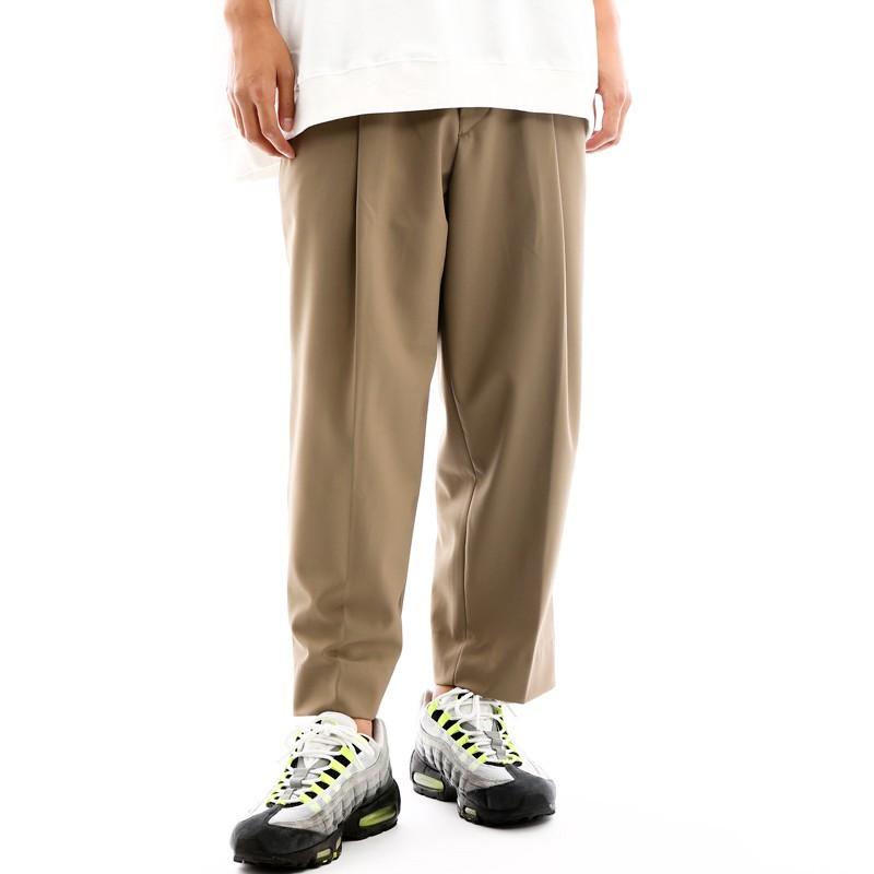 ワイドパンツ スラックス タックパンツ センタープレス ビッグサイズ 韓国ファッション | improves | 01