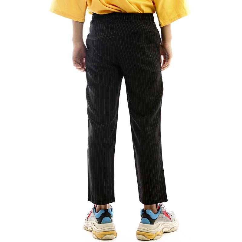 スラックス メンズ ウエストゴム ストライプ 柄 アンクル丈 アンクルパンツ ストリート 韓国ファッション | improves | 05