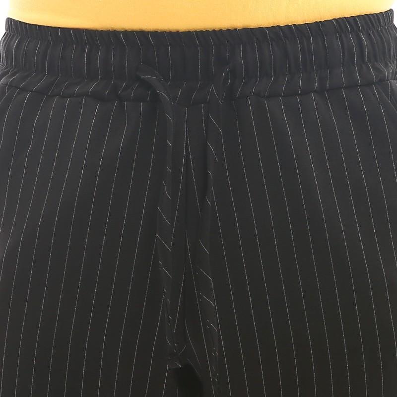 スラックス メンズ ウエストゴム ストライプ 柄 アンクル丈 アンクルパンツ ストリート 韓国ファッション | improves | 08