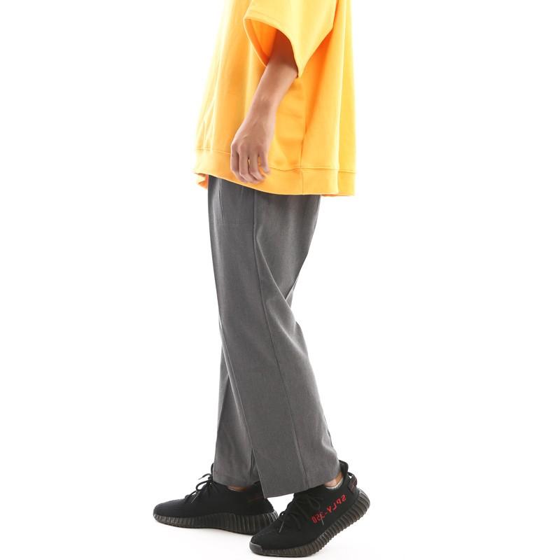 スラックス メンズ ウエストゴム ワイド アンクル丈 アンクルパンツ 韓国ファッション | improves | 02