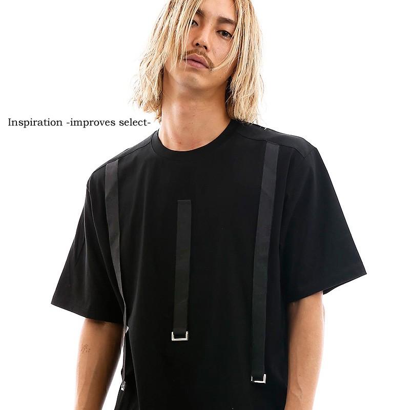 Tシャツ メンズ ベルト デザイン ビッグシルエット 半袖 韓国ファッション 125 Improves インプローブス 通販 Yahoo ショッピング
