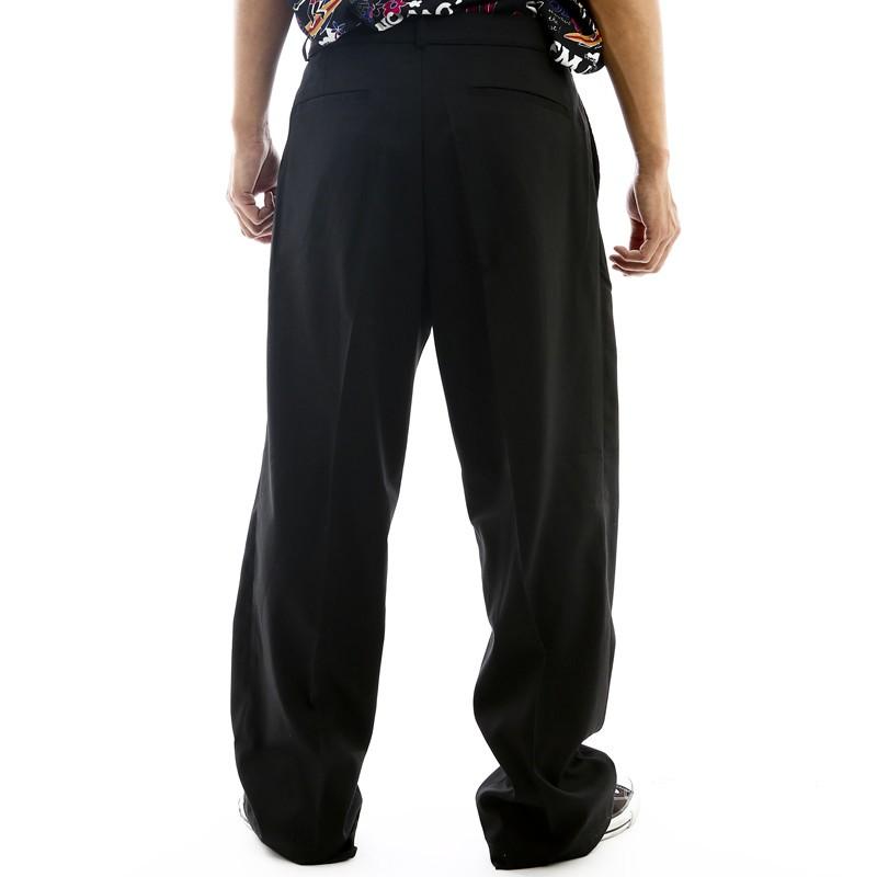 ベルトパンツ メンズ ベルト付き ワイドパンツ センタープレス 大きい ゆったり ストリート 韓国ファッション | improves | 05