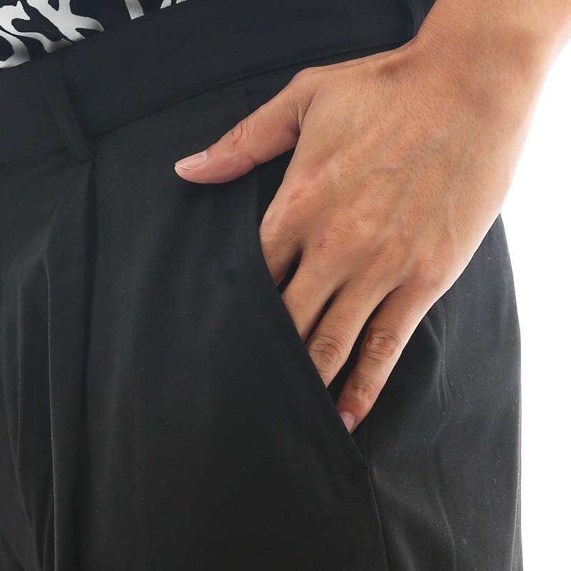 ベルトパンツ メンズ ベルト付き ワイドパンツ センタープレス 大きい ゆったり ストリート 韓国ファッション | improves | 07