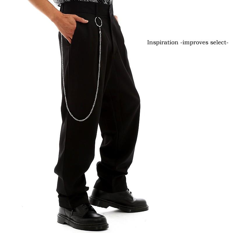 パンツ チェーン付き メンズ ワイドパンツ 韓国ファッション | improves