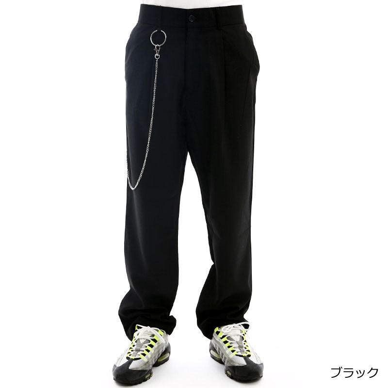 パンツ チェーン付き メンズ ワイドパンツ 韓国ファッション | improves | 03