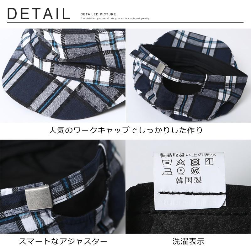 キャップ ワークキャップ チェック 柄 チェック柄 ワーク アメカジ コットン 綿 帽子 メンズ improves | improves | 04