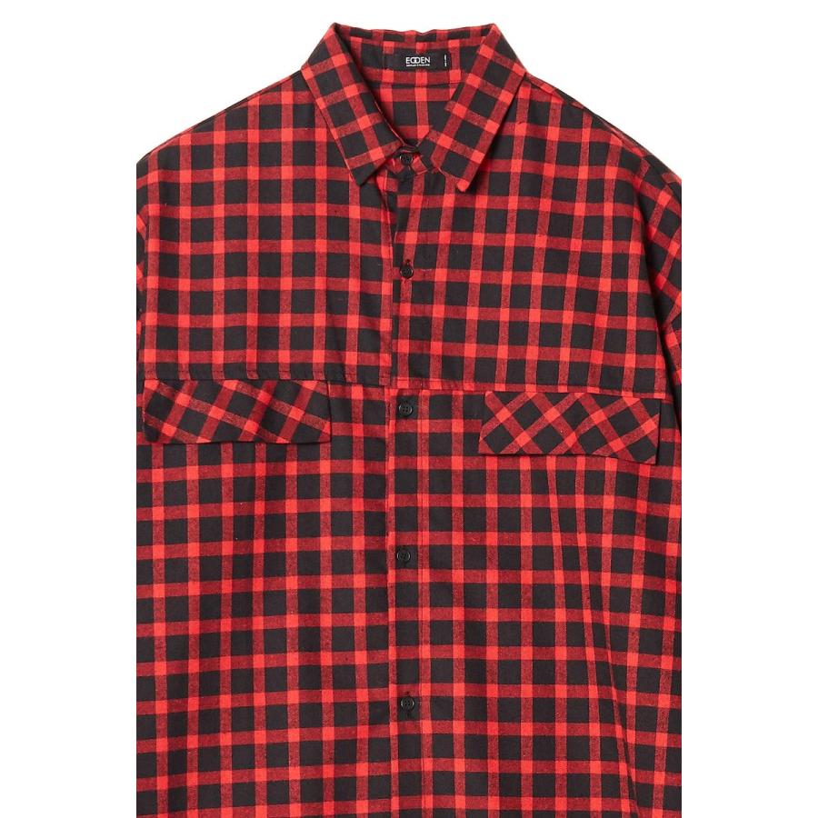 チェックコート ロング丈 長袖 チェックシャツ ビッグサイズ 赤 青 メンズ 韓国ファッション 170 Improves インプローブス 通販 Yahoo ショッピング