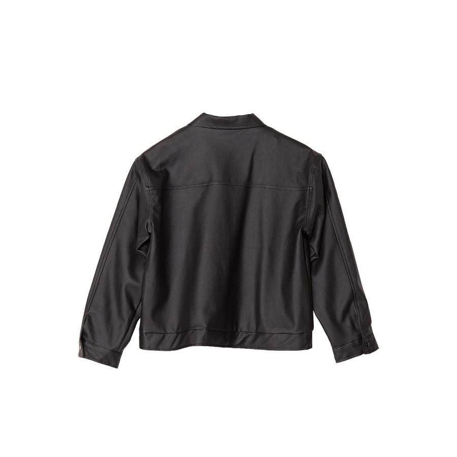 Gジャン レザー 革 皮 ジャケット ブルゾン 黒 メンズファッション メンズ 韓国ファッション | improves | 04