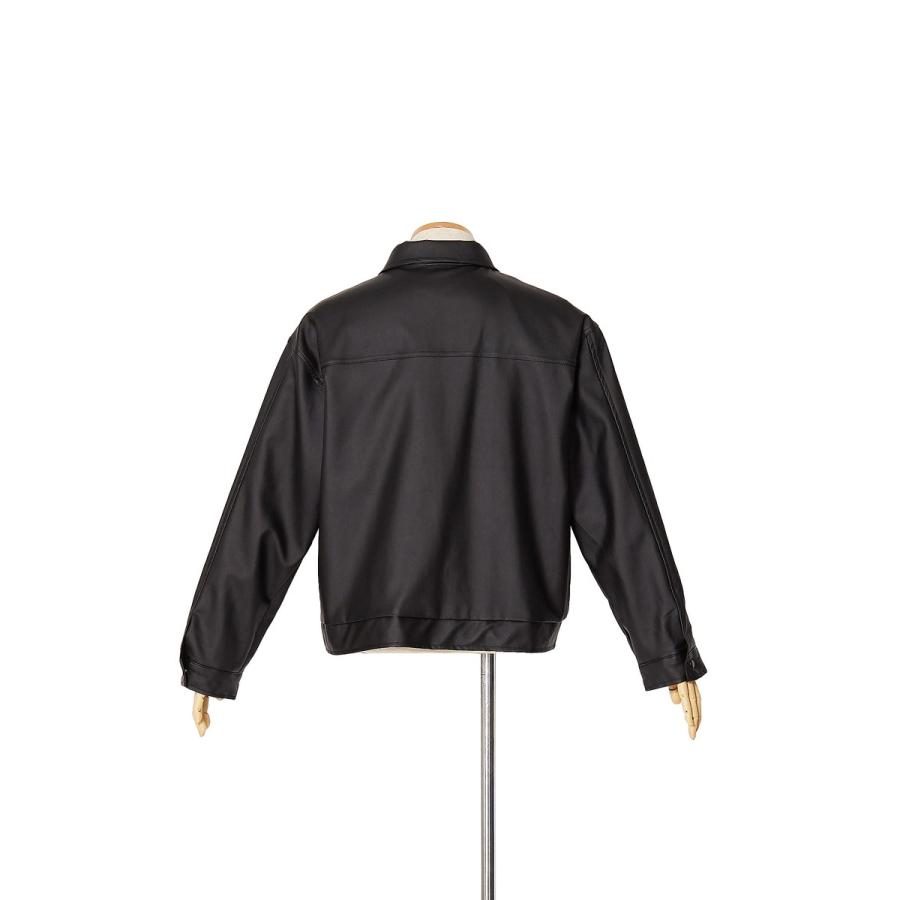 Gジャン レザー 革 皮 ジャケット ブルゾン 黒 メンズファッション メンズ 韓国ファッション | improves | 07