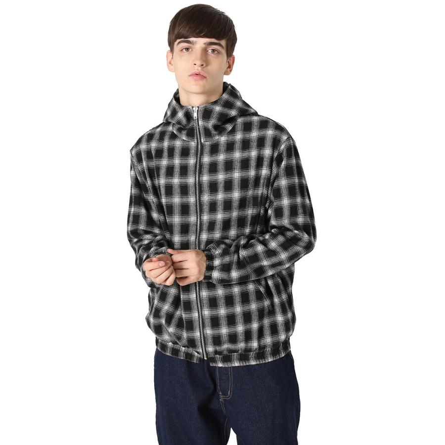 improves マウンテンパーカー ボリュームネック パーカー チェック柄