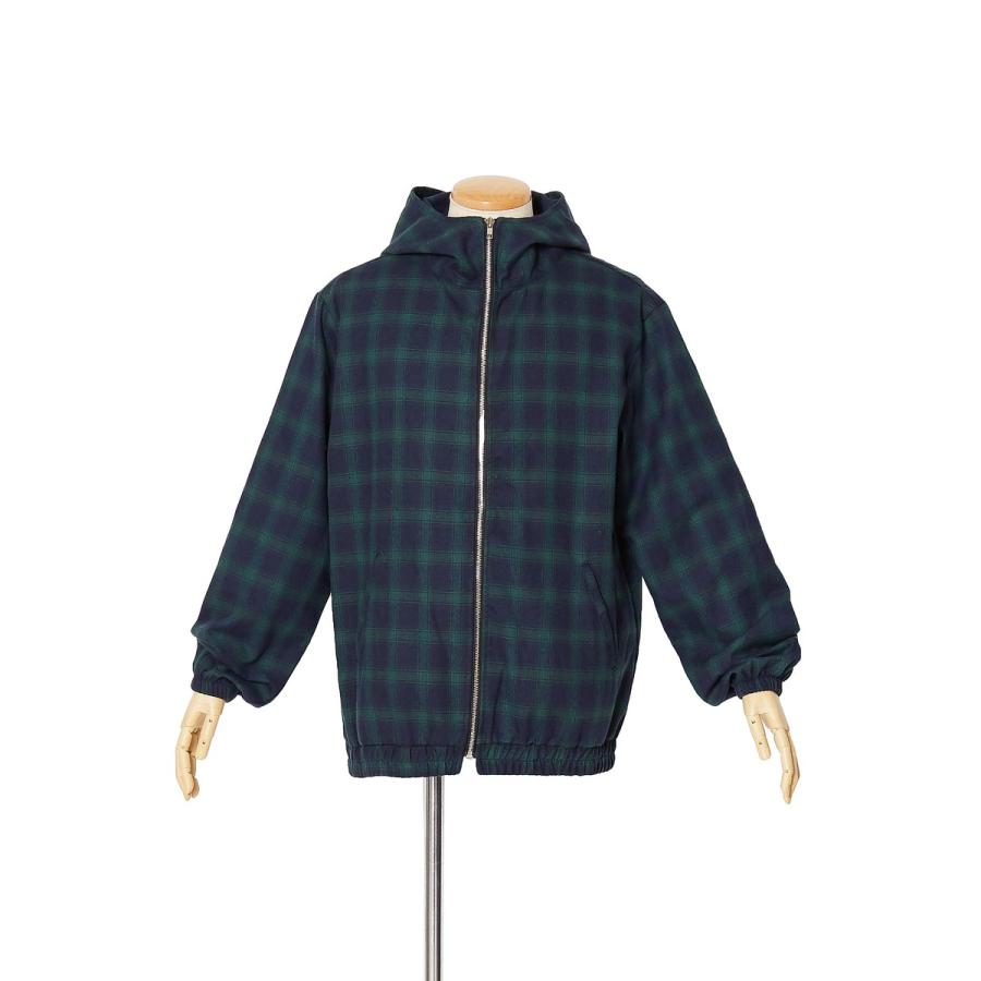 improves マウンテンパーカー ボリュームネック パーカー チェック柄