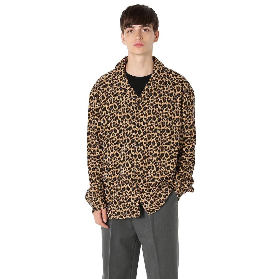 improves（インプローブス） 開襟シャツ レオパード ヒョウ柄 オープン
