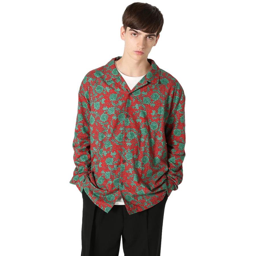 誰でも 無限大 共役 柄 シャツ 赤 メンズ Arutasu Jp