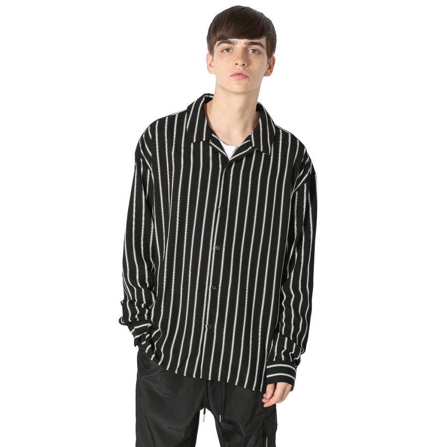improves（インプローブス） 開襟シャツ ストライプ オープンカラー