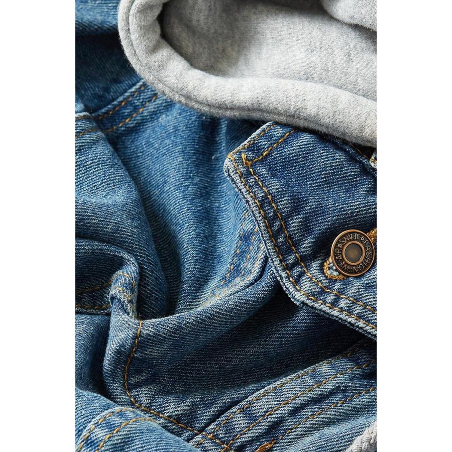 Gジャン デニムジャケット フード パーカー ロング丈 ビッグサイズ メンズ 韓国ファッション | improves | 12