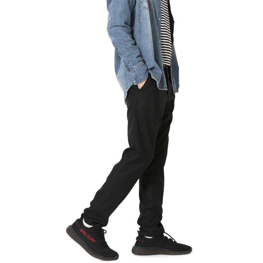 スラックス パンツ センタープレス ボトムス 黒 メンズファッション メンズ 韓国ファッション | improves | 02