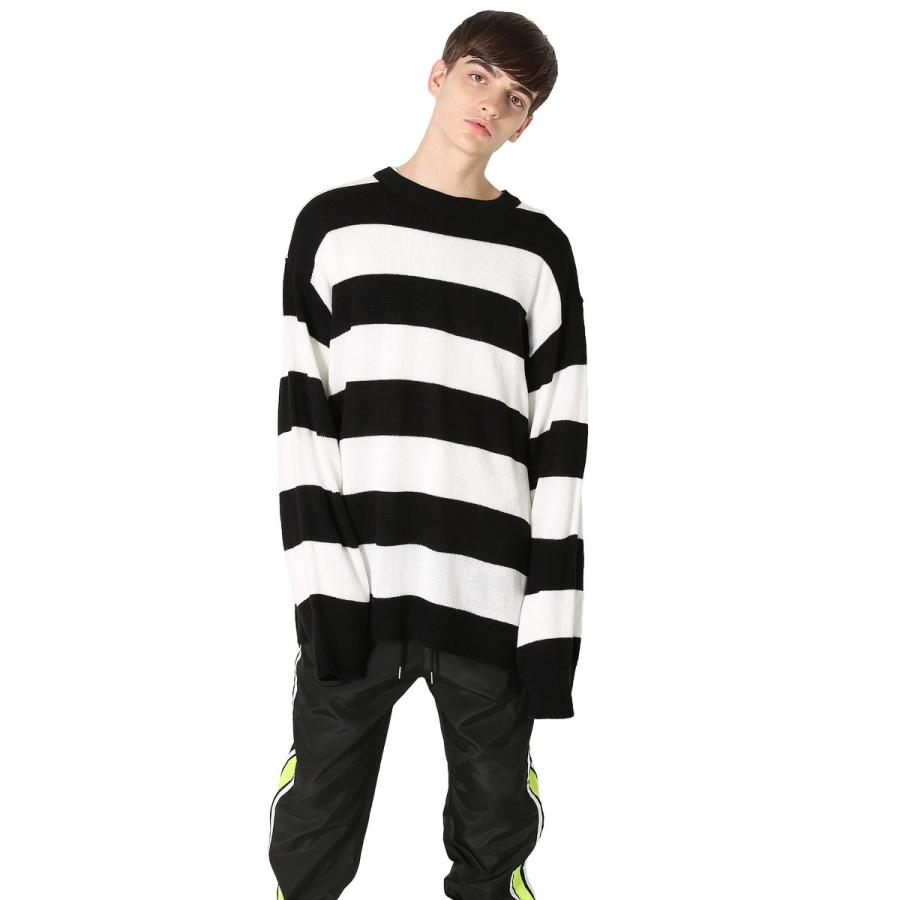 ニット ボーダー セーター ロング丈 ビッグサイズ メンズファッション メンズ 韓国ファッション 261 Improves インプローブス 通販 Yahoo ショッピング