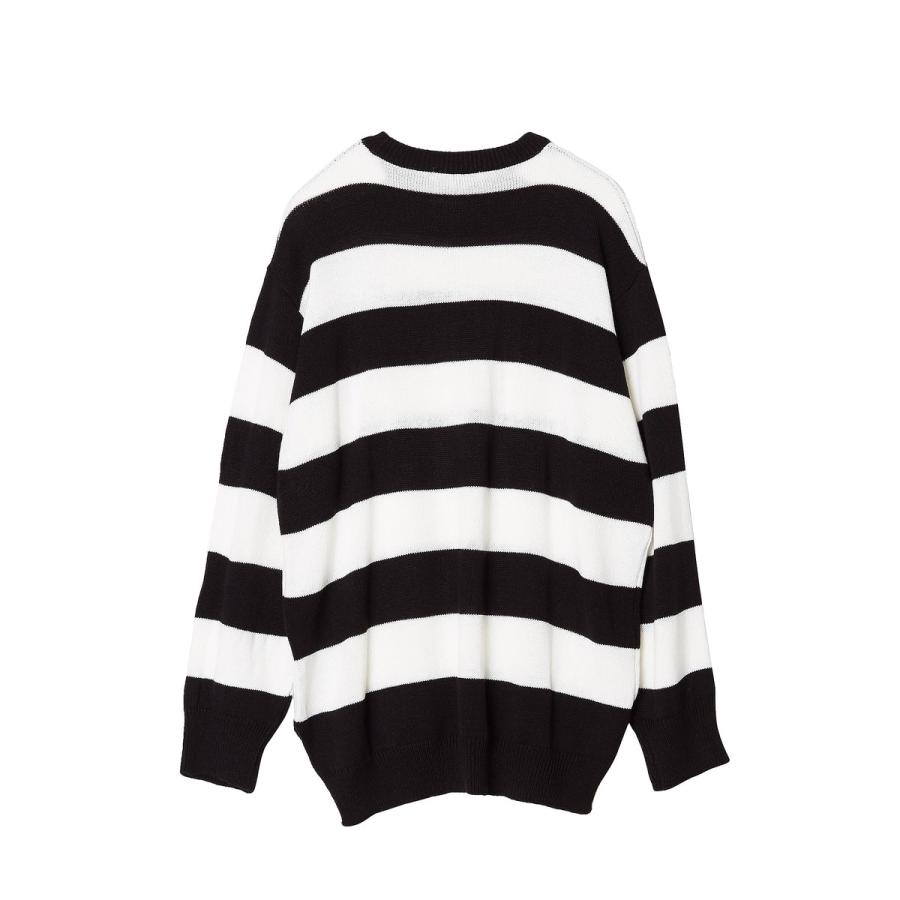 ニット ボーダー セーター  ロング丈 ビッグサイズ メンズファッション メンズ 韓国ファッション | improves | 07