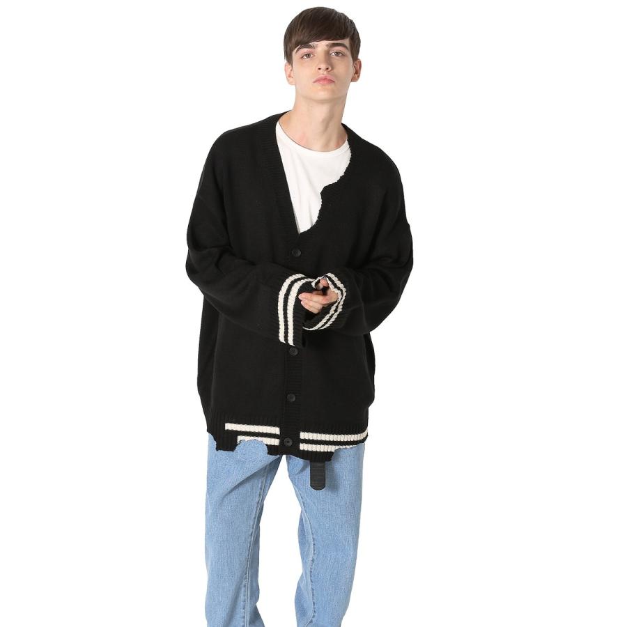 ニット カーディガン セーター ロング丈 ビッグサイズ ダメージ クラッシュ 黒 メンズ 韓国ファッション 262 Improves インプローブス 通販 Yahoo ショッピング