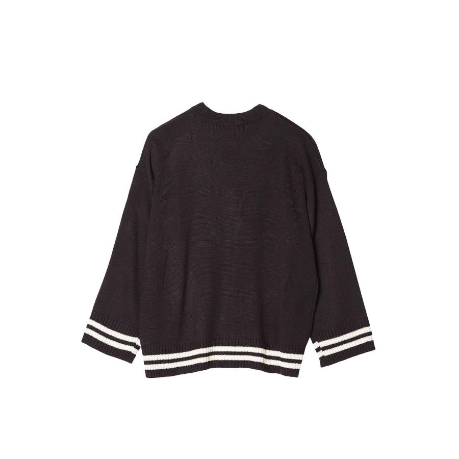 ニット カーディガン セーター ロング丈 ビッグサイズ ダメージ クラッシュ 黒 メンズ 韓国ファッション | improves | 04