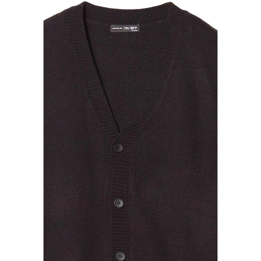 ニット カーディガン セーター ロング丈 ビッグサイズ ダメージ クラッシュ 黒 メンズ 韓国ファッション | improves | 08