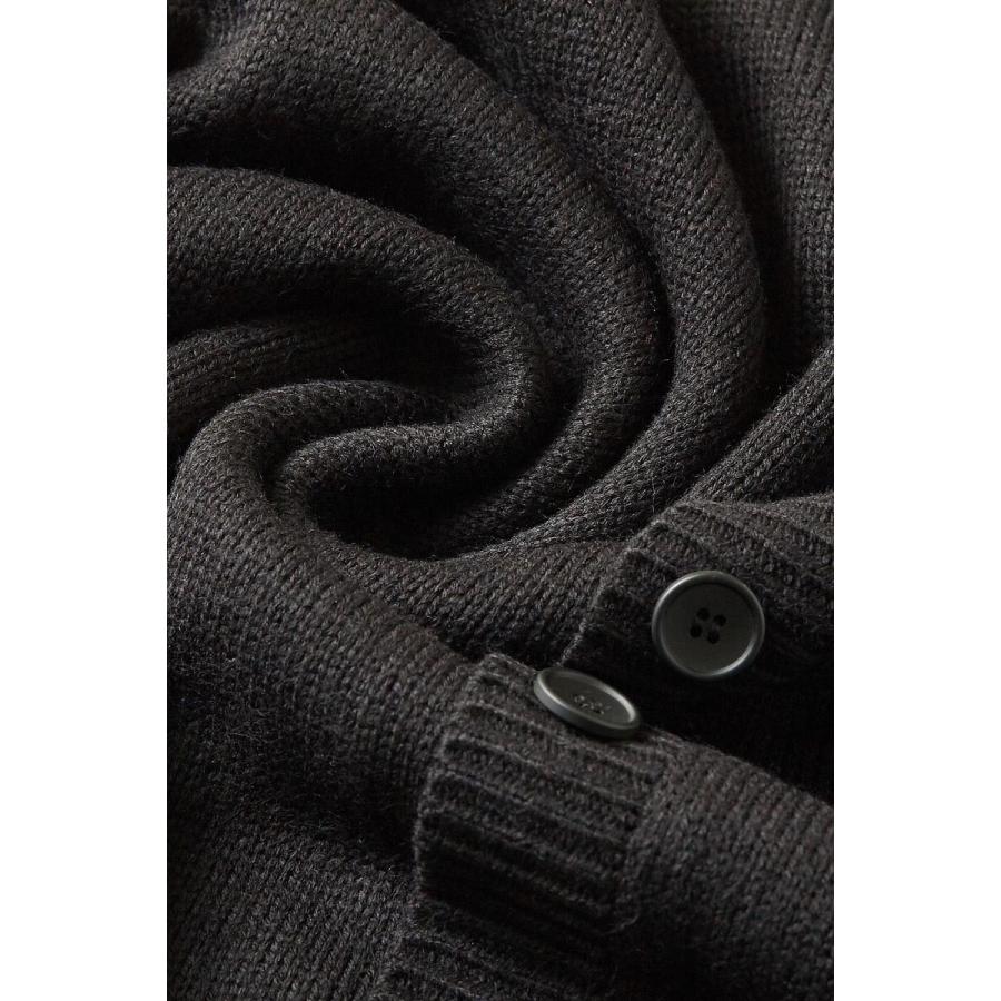 ニット カーディガン セーター ロング丈 ビッグサイズ ダメージ クラッシュ 黒 メンズ 韓国ファッション | improves | 09