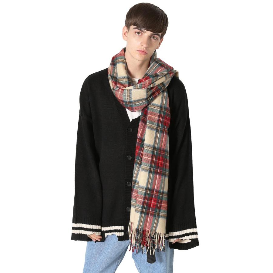 マフラー チェック柄 チェックマフラー 防寒 暖かい あたたかい メンズファッション メンズ 韓国ファッション | improves | 04