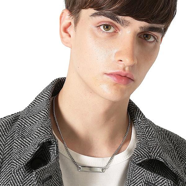 プレートネックレス ペンダント メンズジュエリー 銀 チェーン メンズファッション メンズ 韓国ファッション | improves