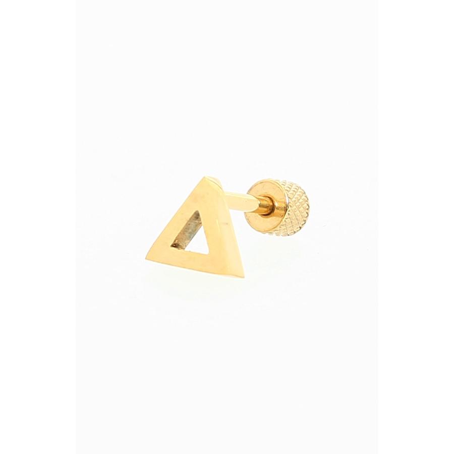 ピアス メンズ トライアングル 三角 両耳 ゴールド サージカルステンレス スチール 小振り 小さい アクセサリー | improves | 02