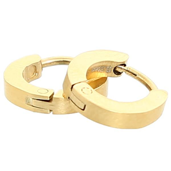 ピアス メンズ リング 両耳 ゴールド サージカルステンレス スチール 小振り 小さい アクセサリー | improves