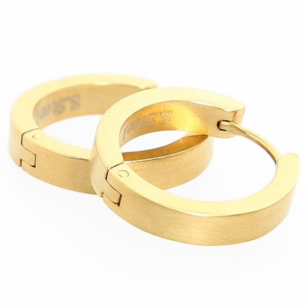 ピアス メンズ リング 両耳 ゴールド サージカルステンレス スチール 大きい ビッグ 派手 シンプル アクセサリー | improves