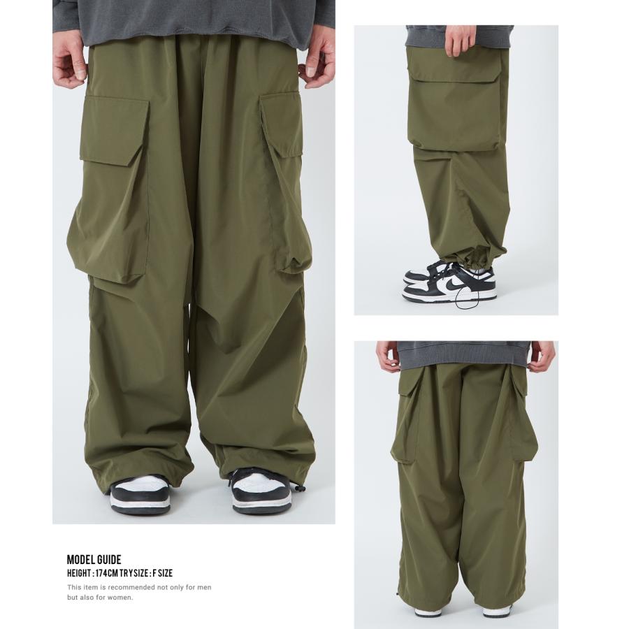 カーゴパンツ メンズ ワイドパンツ イージーパンツ ゴムウエスト ジーンズ ビッグシルエット セレクト ワーク ミリタリー 古着MIX スケーター ストリート 韓国 | improves | 12
