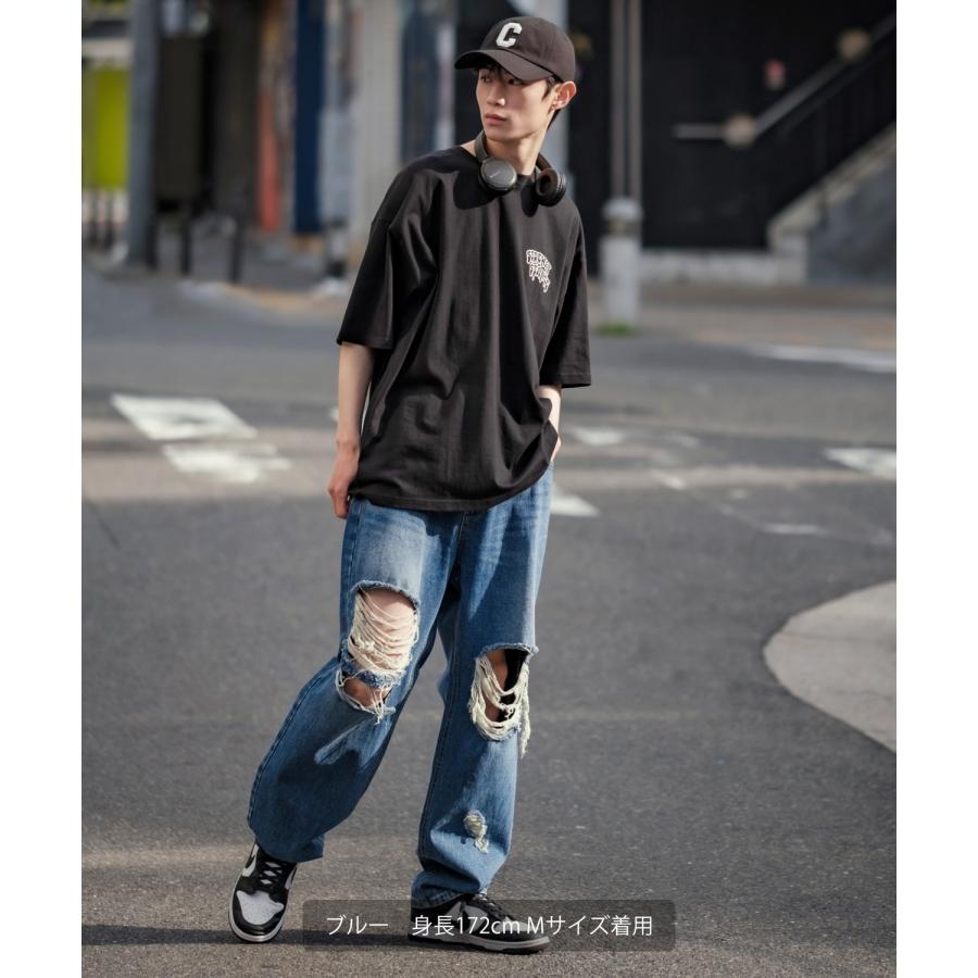 improves（インプローブス） デニムパンツ メンズ ダメージ クラッシュ