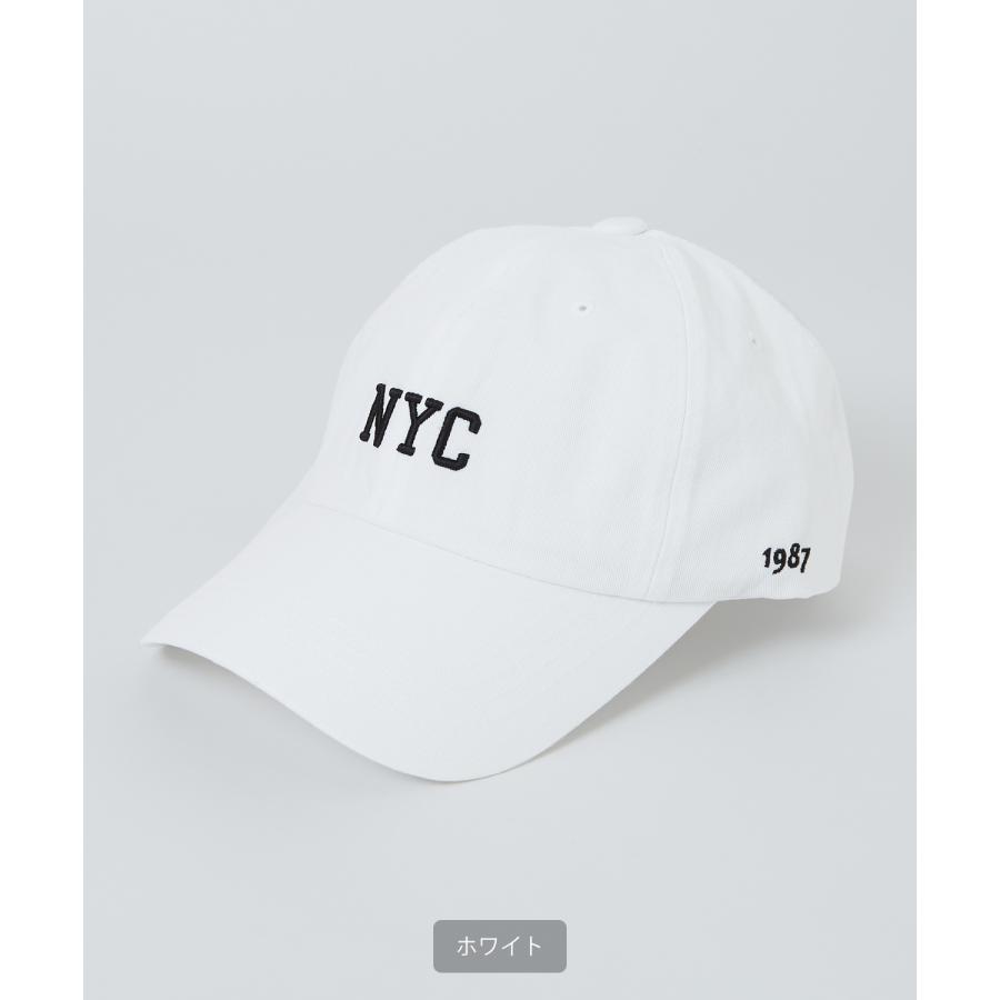 ホワイト 立体刺繍 ベースボールキャップ 金具アジャスター フリーサイズ improves（インプローブス） キャップ メンズ アジャスター NYC 帽子