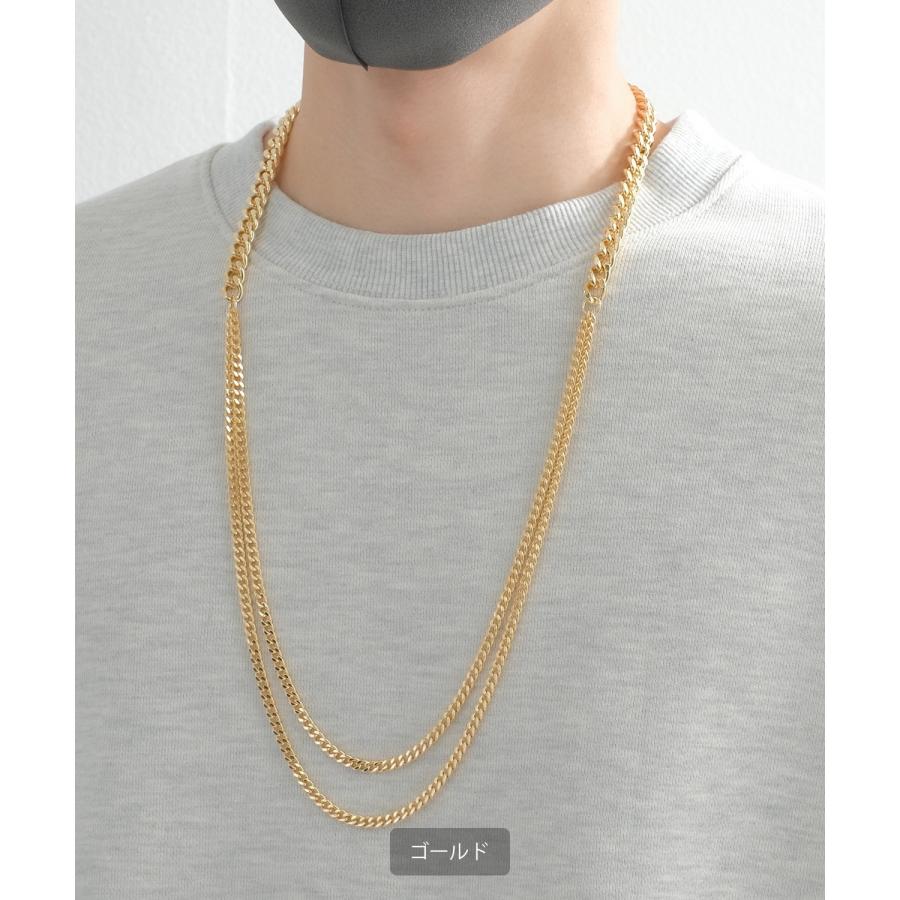 ネックレス メンズ 2連 ターラントチェーン 小物 アクセサリー セレクト アメカジ カジュアル 古着MIX スケーター ストリート 韓国ファッション | improves | 04
