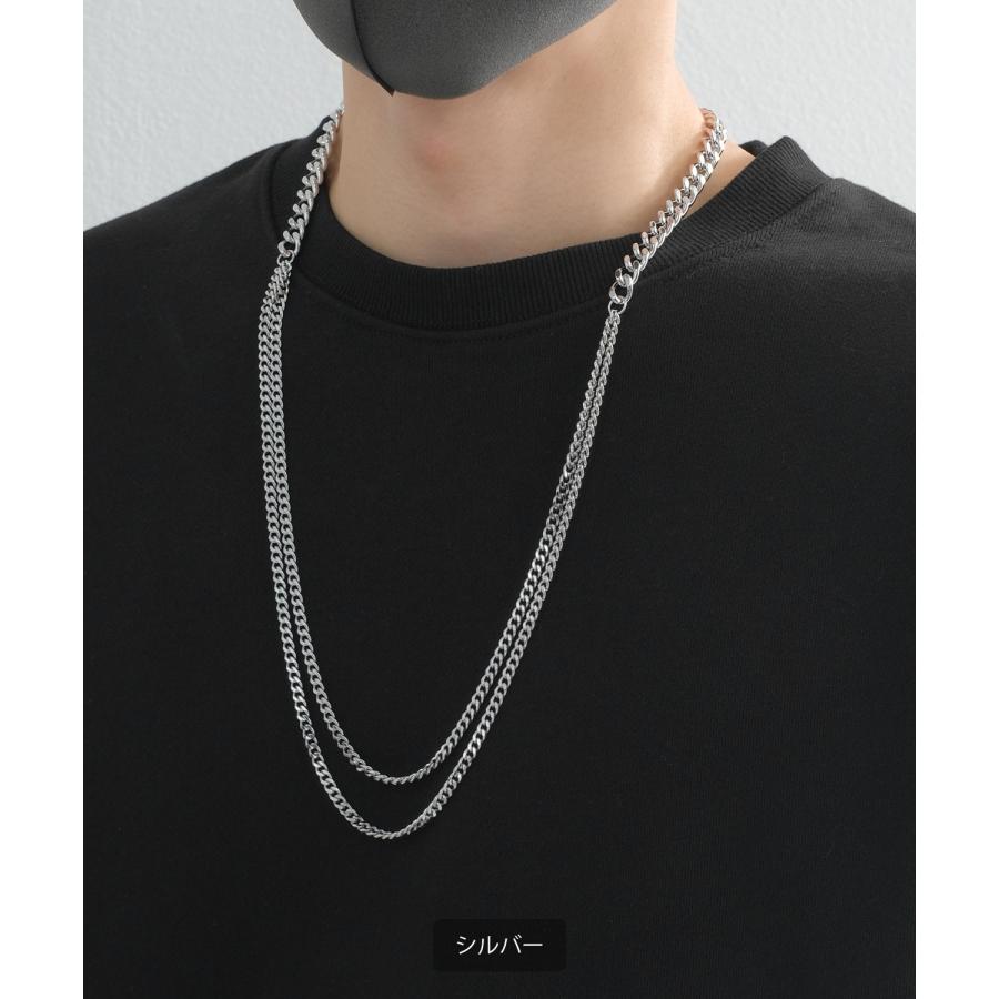 ネックレス メンズ 2連 ターラントチェーン 小物 アクセサリー セレクト アメカジ カジュアル 古着MIX スケーター ストリート 韓国ファッション | improves | 06