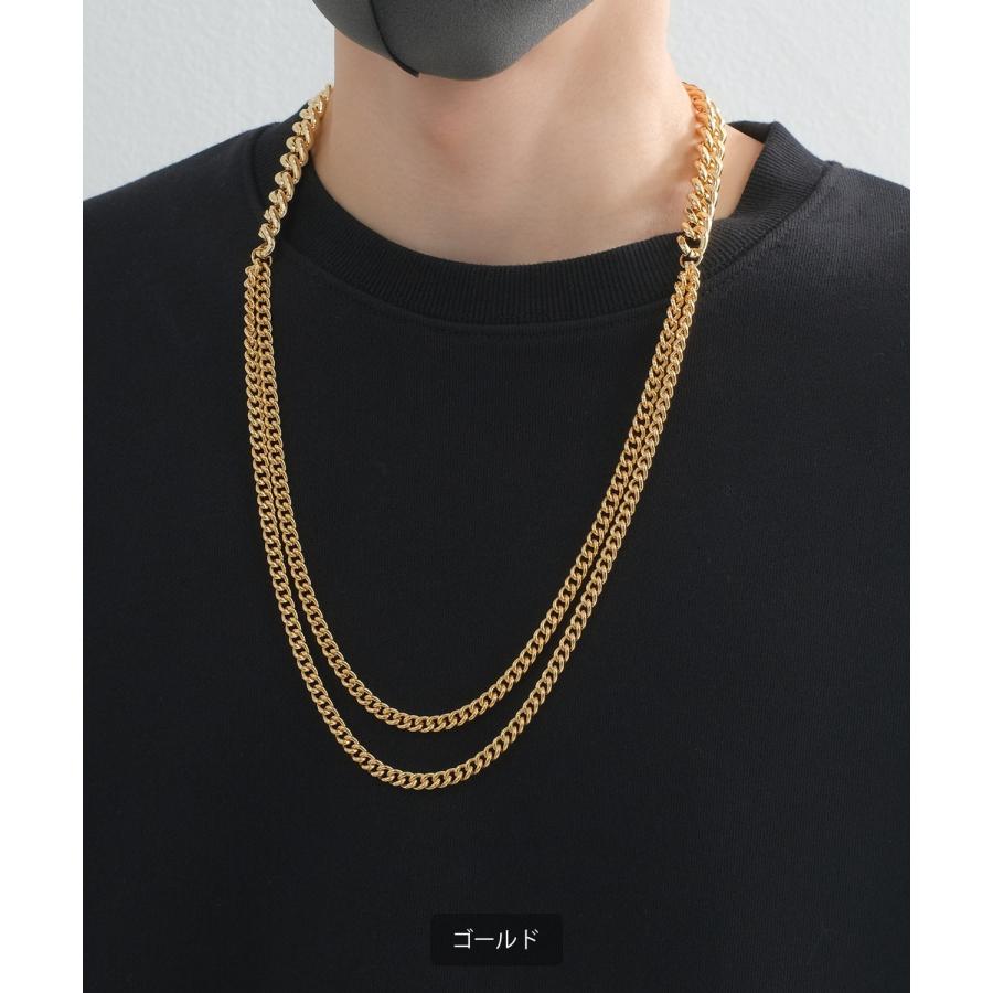 ネックレス メンズ 2連 ターラントチェーン 小物 アクセサリー セレクト アメカジ カジュアル 古着MIX スケーター ストリート 韓国ファッション | improves | 04