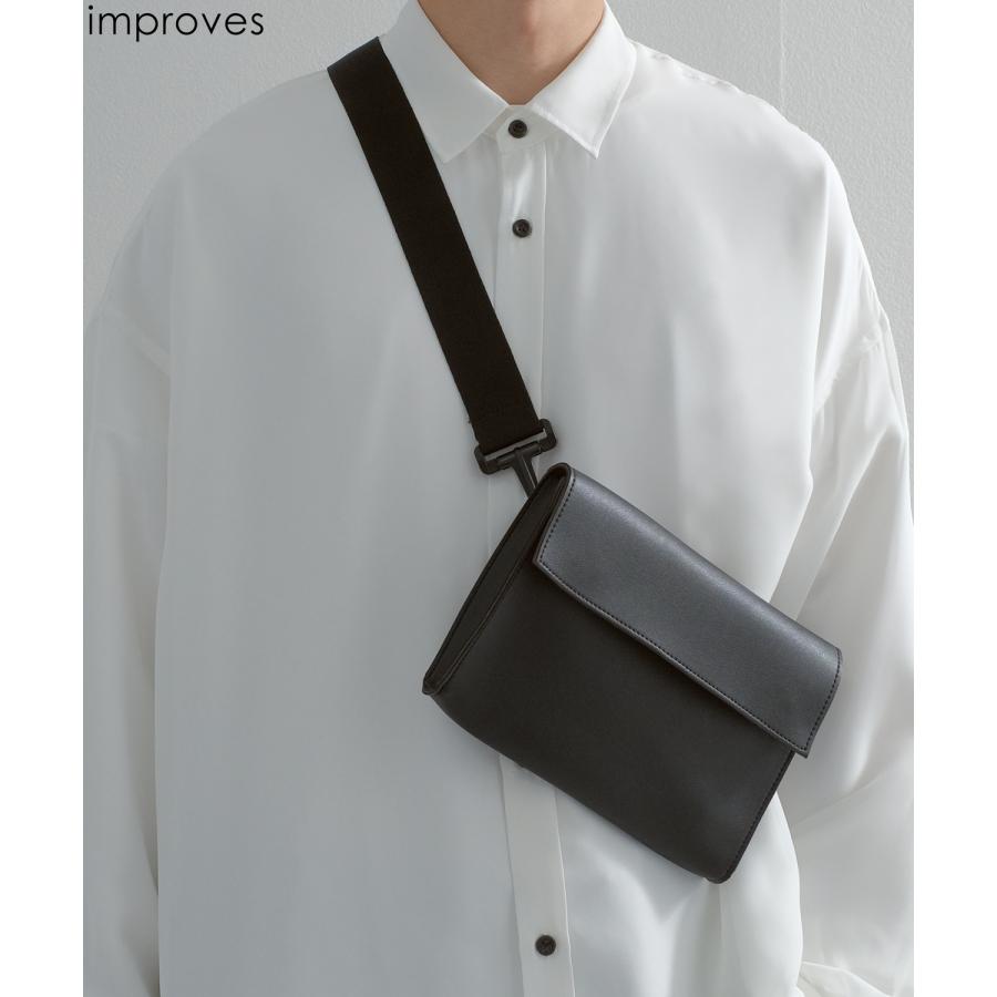 ショルダーバッグ メンズ レザーバッグ ミニバッグ スクエアバッグ サコッシュ 鞄 バック カバン フリーサイズ カジュアル 古着MIX スケーター ストリート 韓国 | improves