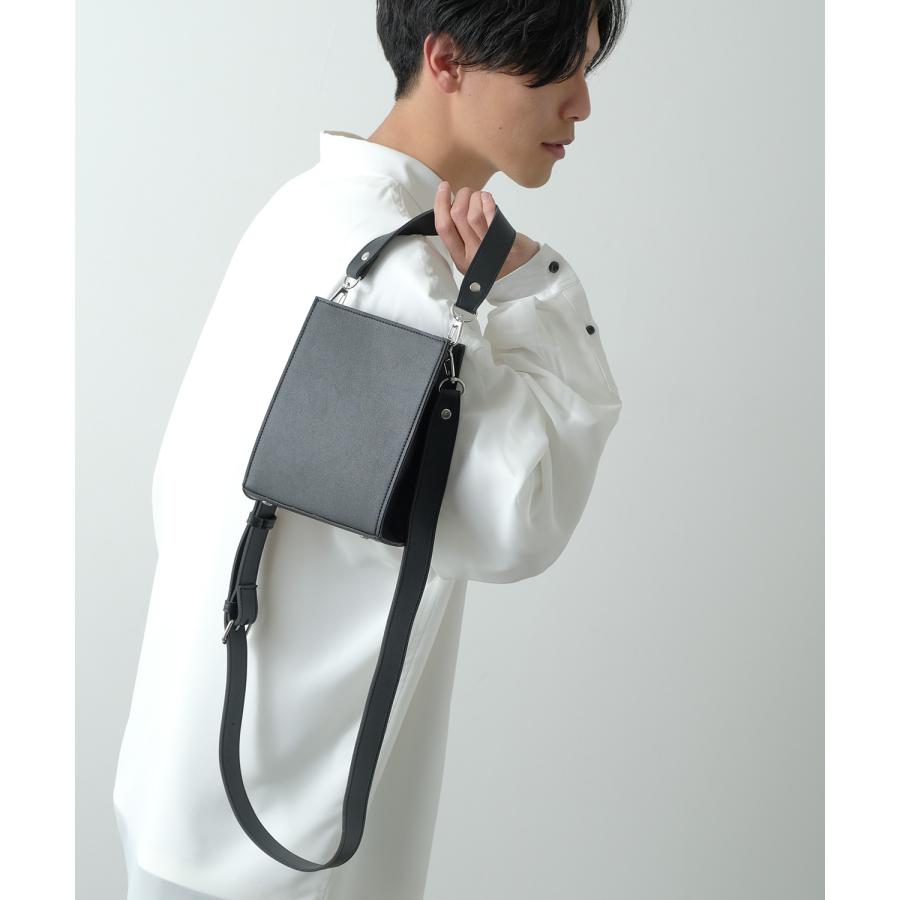 ショルダーバッグ メンズ レザーバッグ ミニバッグ スクエアバッグ サコッシュ 鞄 バック カバン フリーサイズ カジュアル 古着MIX スケーター ストリート 韓国 | improves | 02