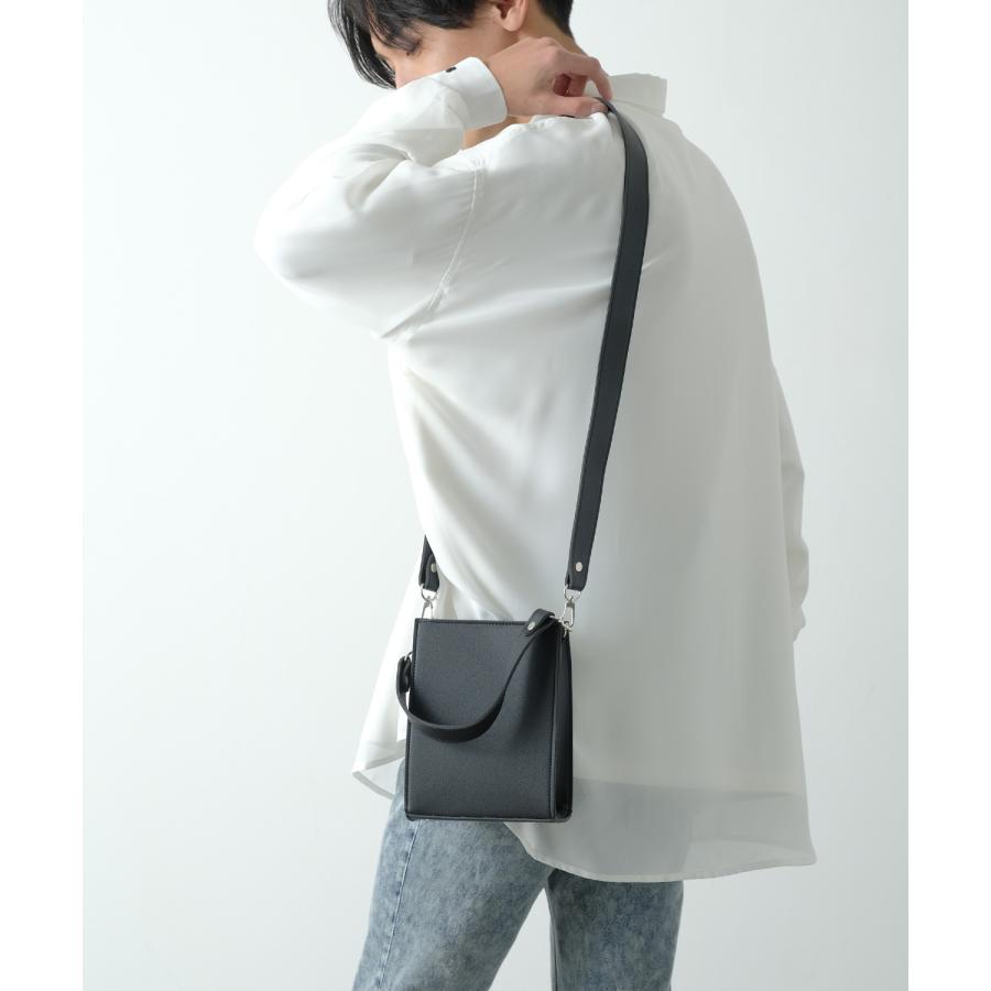 ショルダーバッグ メンズ レザーバッグ ミニバッグ スクエアバッグ サコッシュ 鞄 バック カバン フリーサイズ カジュアル 古着MIX スケーター ストリート 韓国 | improves | 03