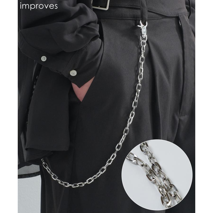 ウォレットチェーン メンズ ケーブルチェーン 小物 アクセサリー ユニセックス セレクト アメカジ カジュアル 古着MIX スケーター ストリート 韓国 | improves