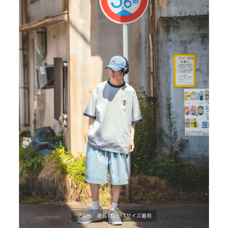 ハーフパンツ メンズ ショートパンツ 半パン 半ズボン デニムパンツ イージーパンツ ジーンズ ワイド アメカジ 古着MIX スケーター ストリート 韓国 | improves | 08