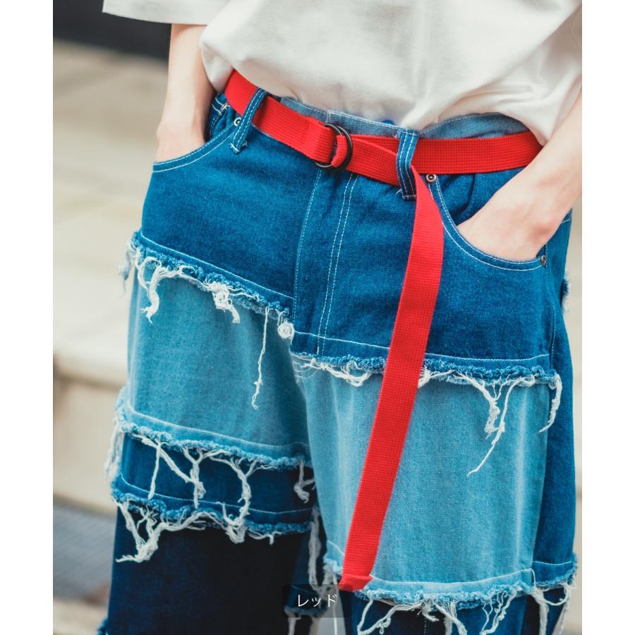 ベルト メンズ Dカン リングベルト ラインデザイン カラフル セレクト アメカジ カジュアル 古着MIX スケーター ストリート 韓国ファッション | improves | 22